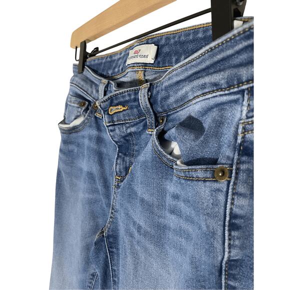 Vineyard Vines Sz 2/25 Ultra High Rise Medium Wash Preppy Women's Skinny Jeans - Picture 3 of 6